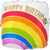 Birthday Gold Rainbow 18″ foil Balloon by Anagram from Instaballoons