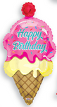 Birthday Ice Cream Shape 36″ Foil Balloon by Convergram from Instaballoons