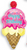 Birthday Ice Cream Shape 36″ Foil Balloon by Convergram from Instaballoons