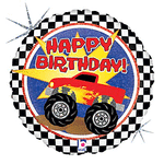 Birthday Monster Truck 18″ Foil Balloon by Betallic from Instaballoons
