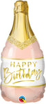Birthday Pink Bubbly (requires heat-sealing) 14″ Foil Balloon by Qualatex from Instaballoons