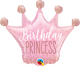 Birthday Princess Crown (requires heat-sealing) 14″ Balloon