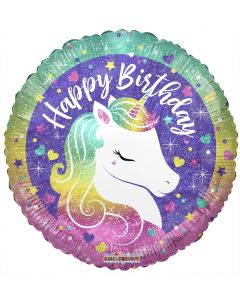 Happy Birthday Rainbow Pony Balloon (18in) Happy Birthday Rainbow Pony Balloon (18in)