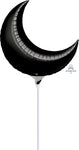 Black Crescent Moon 17″ Foil Balloons by Anagram from Instaballoons