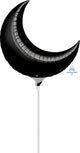 Black Crescent Moon 17″ Balloons (5 count) Requires Heat-Sealing