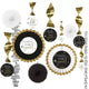 Black Gold and Silver ‘Happy New Year’ Hanging Decorations Set
