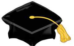 Black Grad Cap 31″ x 22″ Foil Balloon by Anagram from Instaballoons