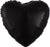 Black Heart 18″ Foil Balloon by Anagram from Instaballoons