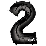 Black Number 2 34″ Foil Balloon by Anagram from Instaballoons