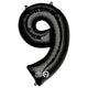 Black Number 9 34″ Balloon