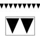 Black Pennant Banner 11″ x 12′