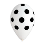 White/ Black Polka Dot 12″ Latex Balloons by Gemar from Instaballoons