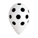 White/ Black Polka Dot 12″ Latex Balloons (50 count)