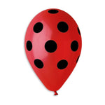 Red/Black Polka Dot 12″ Latex Balloons by Gemar from Instaballoons