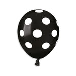 Black Polka Dot 5″ Latex Balloons by Gemar from Instaballoons