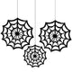 Black & White Spiderweb Fan Decor