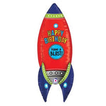 Blasting Birthday Rocket 36″ Foil Balloon by Betallic from Instaballoons