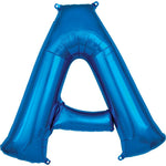 Blue Letter A 34″ Foil Balloon by Anagram from Instaballoons