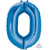 Blue Number 0 Zero 34″ Foil Balloon by Anagram from Instaballoons