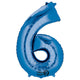 Blue Number 6 34″ Balloon
