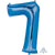 Blue Number 7 34″ Foil Balloon by Anagram from Instaballoons