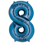 Blue Number 8 34″ Foil Balloon by Anagram from Instaballoons