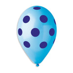 Light Blue/Blue Polka Dot12″ Latex Balloons by Gemar from Instaballoons