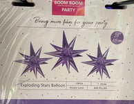 Boom Boom Party Mylar & Foil Purple Starburst 26″ Balloon