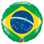 Brazil Brazilian Flag 18″ Foil Balloon by Qualatex from Instaballoons