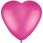 Bright Pink Heart 12″ Latex Balloons by Amscan from Instaballoons