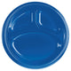 Bright Royal Blue Divided Plastic Plates 10″ (20 count)