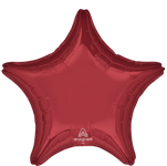 Burgundy Star 18″ Foil Balloon by Anagram from Instaballoons