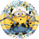 Minions 2 platos de papel 9″ (8 unidades)