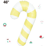 Candy Cane Yellow 46″ Foil Balloon by Imported from Instaballoons