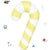 Candy Cane Yellow 46″ Foil Balloon by Imported from Instaballoons