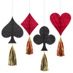 Casino Card Suits Honeycombs Tassels by Amscan from Instaballoons