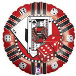 Casino Cards & Dice 18″ Foil Balloon by Betallic from Instaballoons