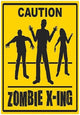 Caution Zombie Crossing Sign 15″