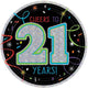 Cheers to 21 Years Paper Plates 7″ (8 count)