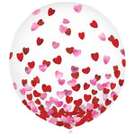 Clear with Heart Confetti 24″ Latex Balloons by Amscan from Instaballoons