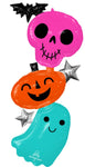 Colorful Creepy Halloween 23″ x 53″ Foil Balloon by Anagram from Instaballoons