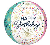 Confetti Sprinkle Birthday Orbz 16″ by Anagram from Instaballoons