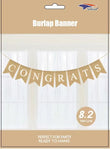 Congrats Burlap Banner Decoration by SoNice from Instaballoons