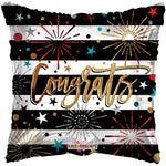 Congrats Grad Black & White 18″ Foil Balloon by Convergram from Instaballoons
