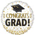Congrats Grad Gold Glitter 28″ Foil Balloon by Anagram from Instaballoons
