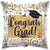Congrats Grad Gold Square 18″ Foil Balloon by Convergram from Instaballoons