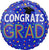 Congrats Grad Graduation 28″ Foil Balloon by Anagram from Instaballoons
