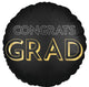 Congrats Grad Satin Black Gold 28″ Balloon