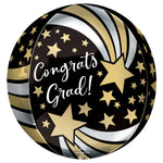 Congrats Grad Shooting Stars Orbz 16″ Foil Balloon by Anagram from Instaballoons