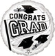Congrats Grad White 18″ Balloon